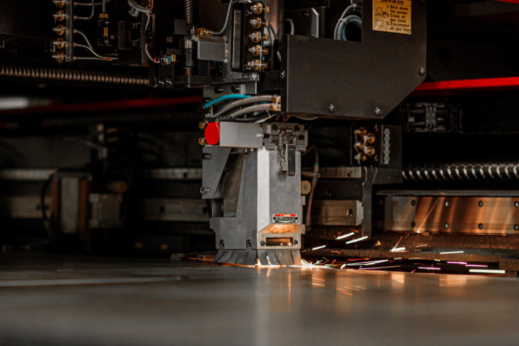 Amada ENSIS Laser In Action, fabricating at Dawson