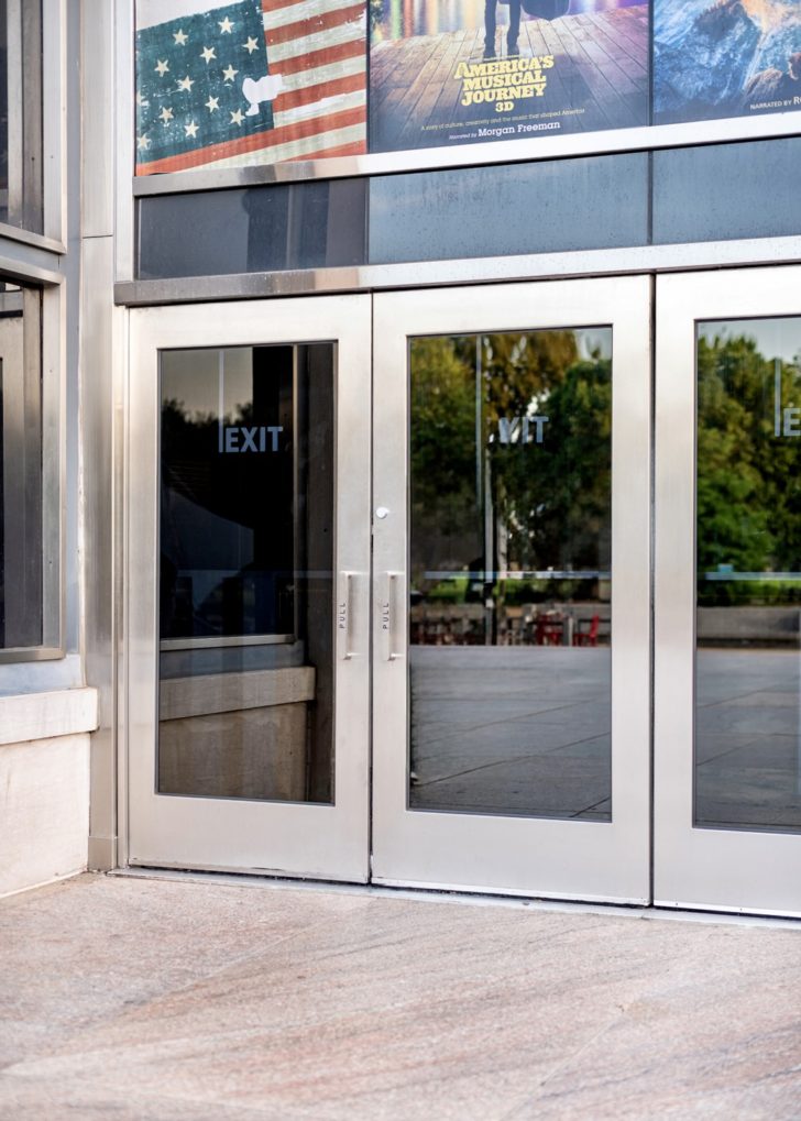 Laser cut metal doors on National Museum of American History, Washington DC