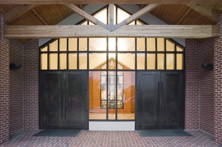 Dawson doors on Saint Isidore Church, Baton Rouge, LA