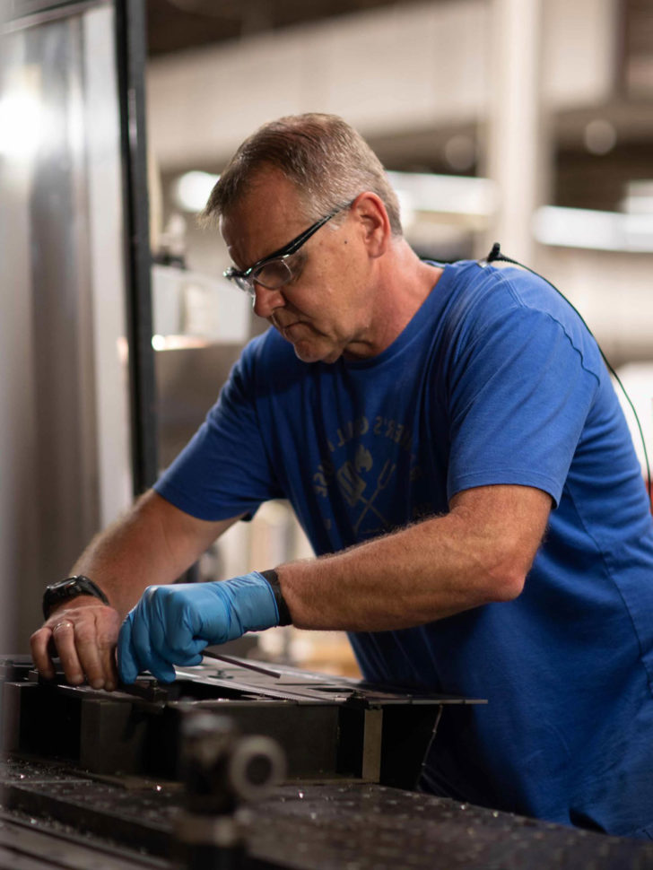 Employee in Dawson manufacturing facility