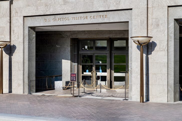 Dawson doors at United States Capitol Visitor's Center