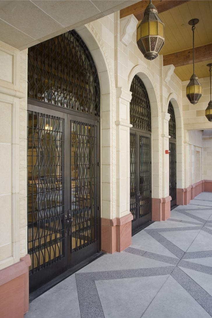 Dawson doors on USC School of Cinematic Arts, Los Angeles, California