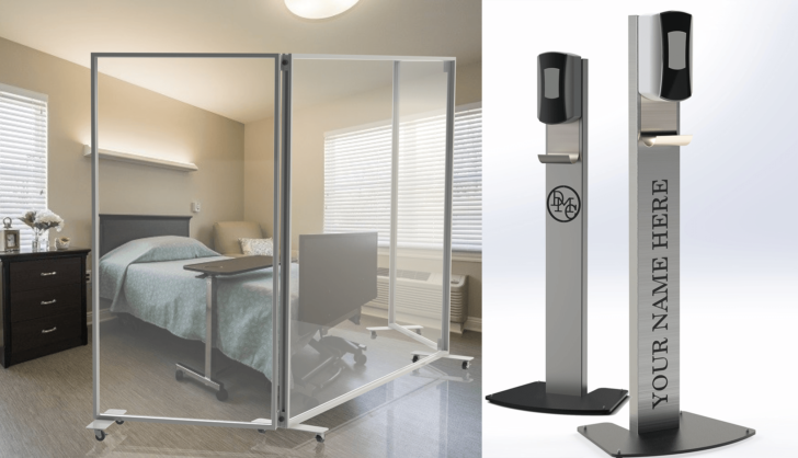 Sanitizer Station and Barrier Sanitizing Station and Barrier