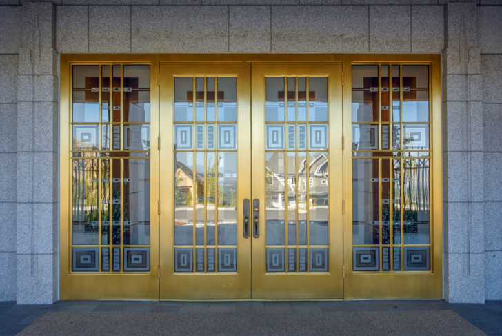 Bronze doors true divided lights 