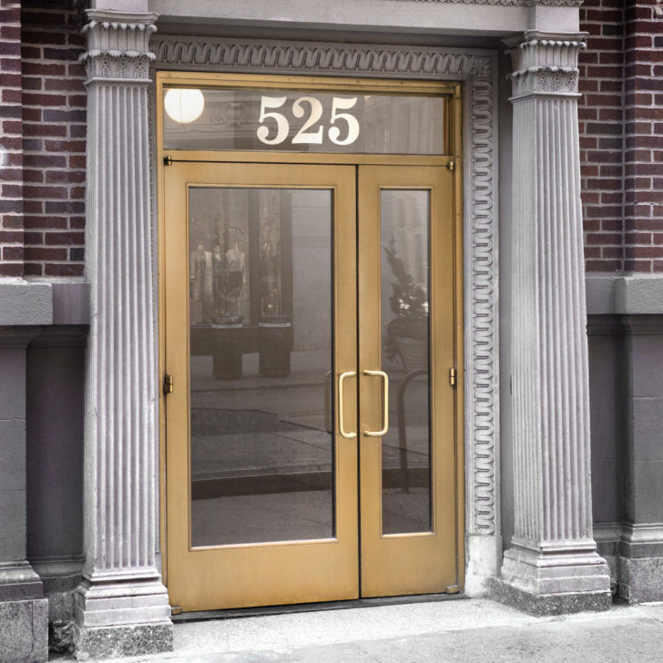 DAWSON Standard Series Brass Entrances at 525 Broadway NYC